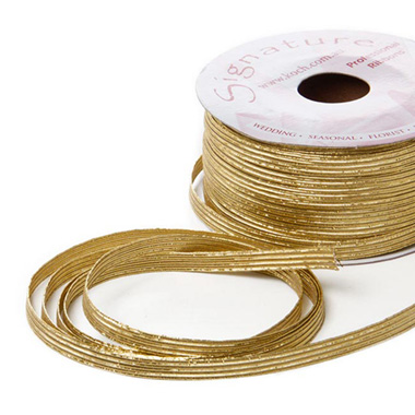 Metallic Cord - Flat Metallic Cord Elastic Gold (6mmx25m)