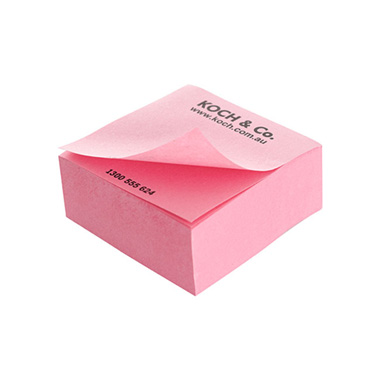 Premium Gifts & Premium and Corporate - Sticker Note 3x3 300 Sheets Koch Logo Pink