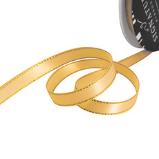 Satin Ribbons - Satin Double Face Metallic Edge Gold (10mmx20m)