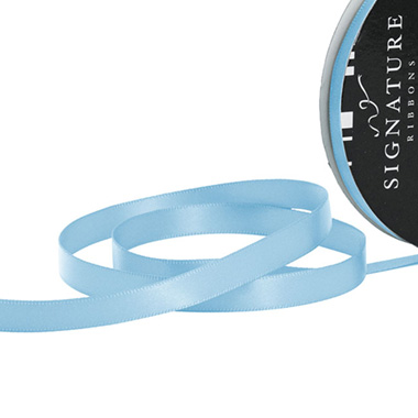 Satin Ribbons - Ribbon Satin Deluxe Double Faced Sky Blue (10mmx25m)
