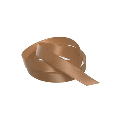 Satin Ribbons - Ribbon Satin Deluxe Double Faced Copper (10mmx25m)