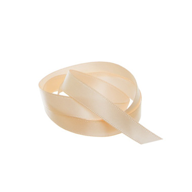 Satin Ribbons - Ribbon Satin Deluxe Double Faced Champagne (10mmx25m)