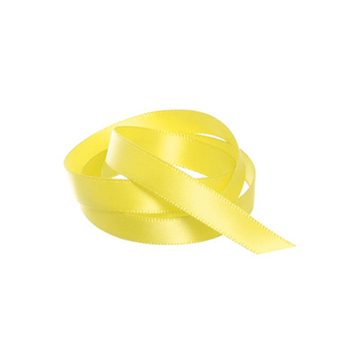 Satin Ribbons - Ribbon Satin Deluxe Double Faced Lemon (10mmx25m)