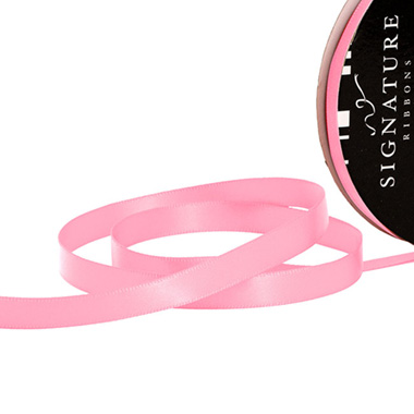 Satin Ribbons - Ribbon Satin Deluxe Double Faced Mid Pink (10mmx25m)