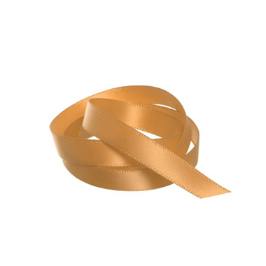 Satin Ribbons - Ribbon Satin Deluxe Double Faced New Gold (10mmx25m)