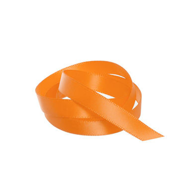 Satin Ribbons - Ribbon Satin Deluxe Double Faced Orange (10mmx25m)