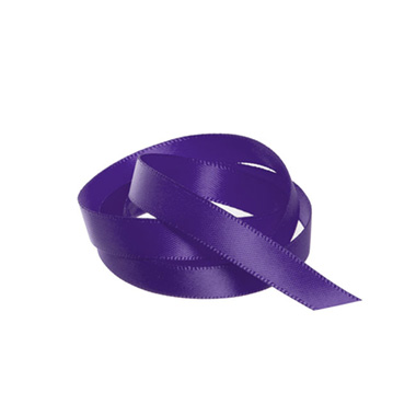 Satin Ribbons - Ribbon Satin Deluxe Double Faced Violet (10mmx25m)