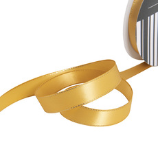 Satin Ribbons - Satin Double Face Metallic Edge Gold (15mmx20m)
