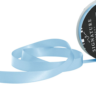 Satin Ribbons - Ribbon Satin Deluxe Double Faced Sky Blue (15mmx25m)