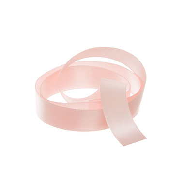Satin Ribbons - Ribbon Satin Deluxe Double Faced Baby Pink (15mmx25m)