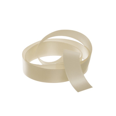 Satin Ribbons - Ribbon Satin Deluxe Double Faced Champagne (15mmx25m)