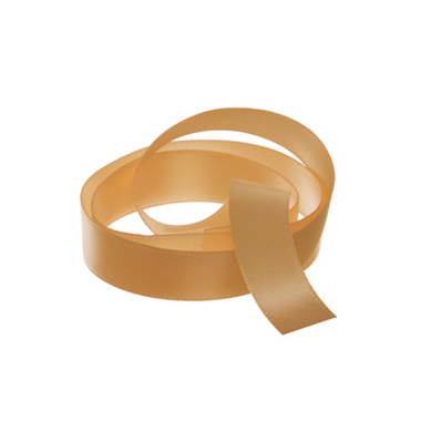 Satin Ribbons - Ribbon Satin Deluxe Double Faced New Gold (15mmx25m)