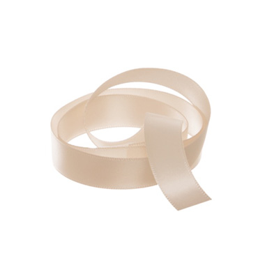 Satin Ribbons - Ribbon Satin Deluxe Double Faced Nude (15mmx25m)