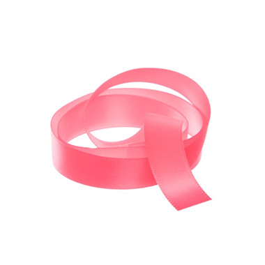 Satin Ribbons - Ribbon Satin Deluxe Double Faced Watermelon (15mmx25m)