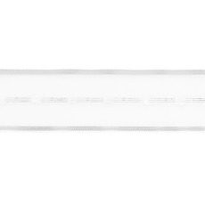 Ribbon Mesh Metallic Stripe Wire Edge Silver (38mmx10m)