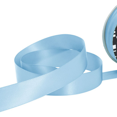 Satin Ribbons - Ribbon Satin Deluxe Double Faced Sky Blue (25mmx25m)