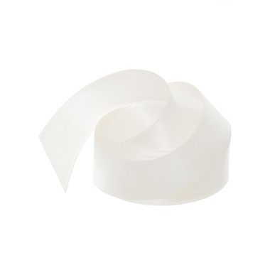 Satin Ribbons - Ribbon Satin Deluxe Double Faced Bridal White (25mmx25m)