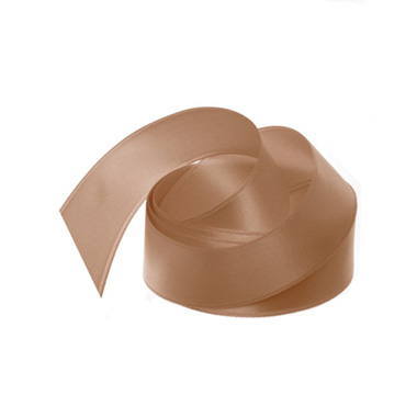 Satin Ribbons - Ribbon Satin Deluxe Double Faced Copper (25mmx25m)