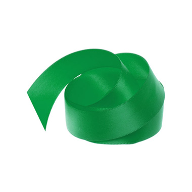Satin Ribbons - Ribbon Satin Deluxe Double Faced Emerald Green (25mmx25m)