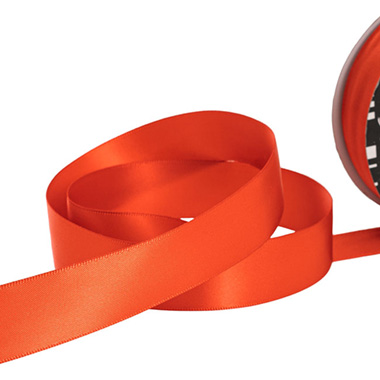 Satin Ribbons - Ribbon Satin Deluxe Double Faced Terracotta (25mmx25m)