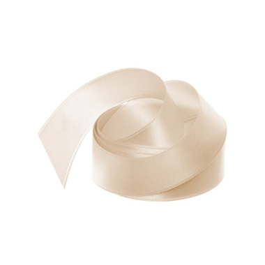 Satin Ribbons - Ribbon Satin Deluxe Double Faced Nude (25mmx25m)