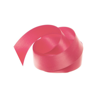 Satin Ribbons - Ribbon Satin Deluxe Double Faced Watermelon (25mmx25m)