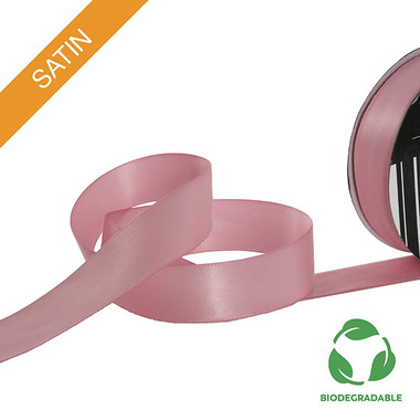 Biodegradable Ribbon - Ribbon Bio-Poly Blend Deluxe Satin Dusty Pink (25mmx25m)