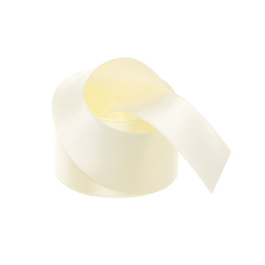 Satin Ribbons - Ribbon Satin Deluxe Double Faced Cream (38mmx25m)