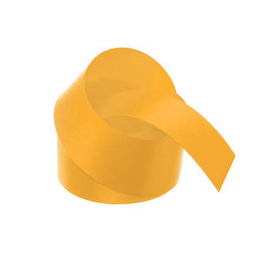 Satin Ribbons - Ribbon Satin Deluxe Double Faced Mid Yellow (38mmx25m)
