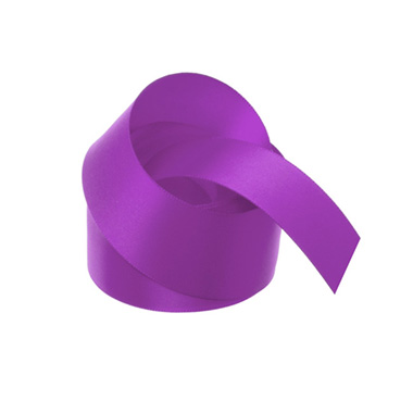 Satin Ribbons - Ribbon Satin Deluxe Double Faced Purple (38mmx25m)
