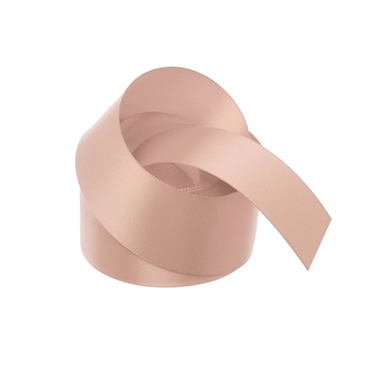 Satin Ribbons - Ribbon Satin Deluxe Double Faced Rose Gold (38mmx25m)