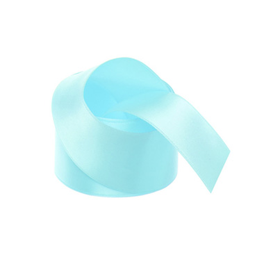 Satin Ribbons - Ribbon Satin Deluxe Double Faced Tiffany Blue (38mmx25m)