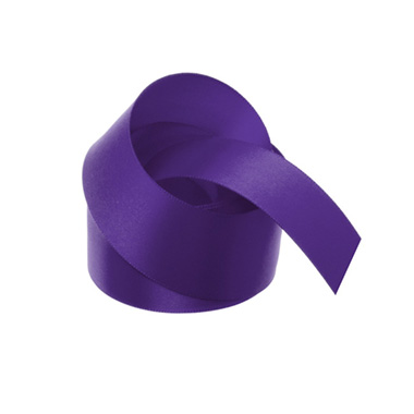 Satin Ribbons - Ribbon Satin Deluxe Double Faced Violet (38mmx25m)