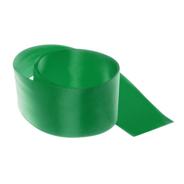 Satin Ribbons - Ribbon Satin Deluxe Double Faced Emerald Green (50mmx25m)