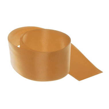 Satin Ribbons - Ribbon Satin Deluxe Double Faced New Gold (50mmx25m)