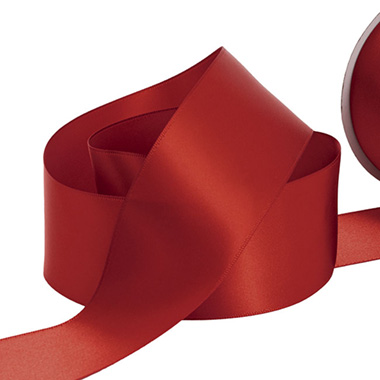 Satin Ribbons - Ribbon Satin Deluxe Double Faced Rust (50mmx25m)