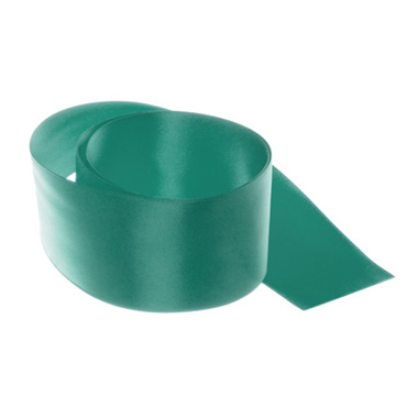 Ribbon Satin Deluxe Double Faced Teal (50mmx25m)