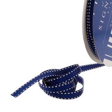 Grosgrain Ribbons - Bulk Grosgrain Ribbon Saddle Stitch Navy (10mmx50m)