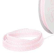 Grosgrain Ribbons - Ribbon Grosgrain Saddle Stitch Baby Pink (10mmx20m)
