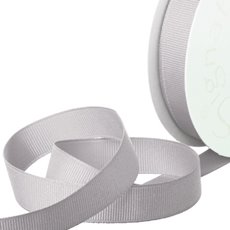 Grosgrain Ribbons - Ribbon Plain Grosgrain Light Grey (15mmx20m)