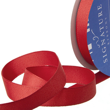 Grosgrain Ribbons - Ribbon Plain Grosgrain Rouge Red (15mmx20m)