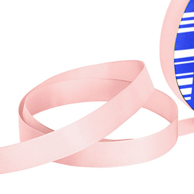Grosgrain Ribbons - Jumbo Bulk Ribbon Grosgrain Plain Baby Pink (25mmx100m)