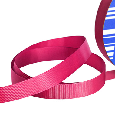 Grosgrain Ribbons - Jumbo Bulk Ribbon Grosgrain Plain Hot Pink (25mmx100m)