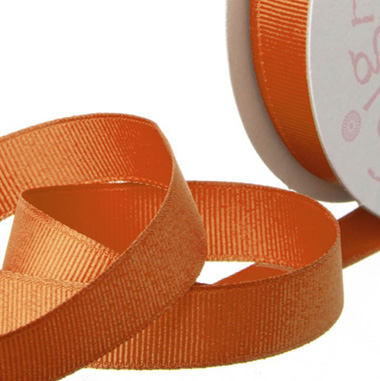 Grosgrain Ribbons - Ribbon Plain Grosgrain Orange (25mmx20m)