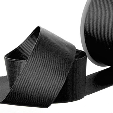 Grosgrain Ribbons - Ribbon Plain Grosgrain Black (38mmx20m)