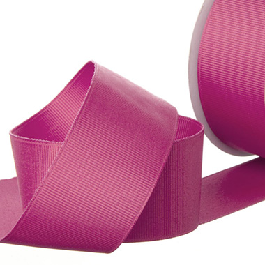 Grosgrain Ribbons - Ribbon Plain Grosgrain Hot Pink (38mmx20m)