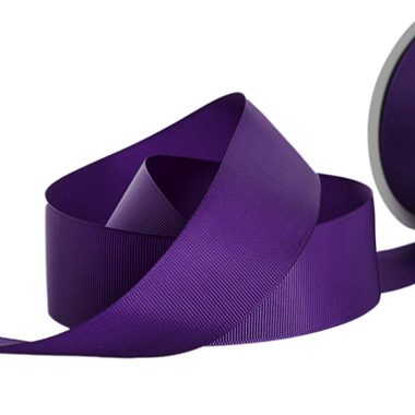 Grosgrain Ribbons - Ribbon Plain Grosgrain Purple (38mmx20m)