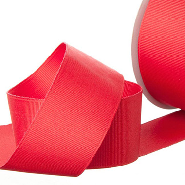 Grosgrain Ribbons - Ribbon Plain Grosgrain Red (38mmx20m)