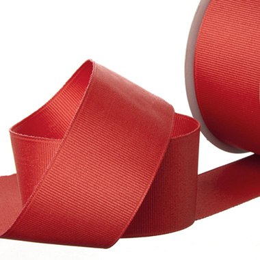 Grosgrain Ribbons - Ribbon Plain Grosgrain Rouge Red (38mmx20m)
