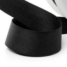 Ribbon Twill Herringbone Black (25mmx20m)